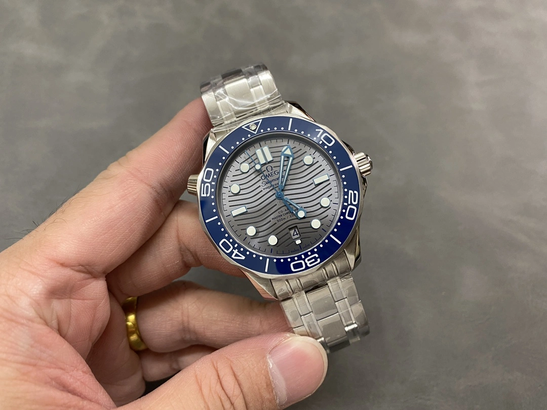 CBD Factory Omega Seamaster Diver 300M 42mm Grey Wave Dial Blue Ceramic Bezel Stainless Steel Bracelet (210.30.42.20.06.001) 1:1 Super Clone – DD8800 Movement Unique 280